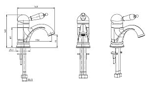 Смеситель для раковины Boheme Tradizionale Chromo 261 купить в интернет-магазине сантехники Sanbest