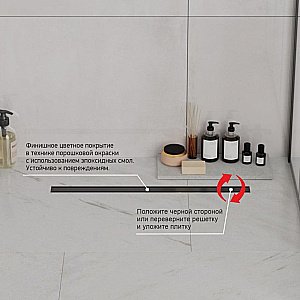 Душевой лоток PAINI Slim Line CH800SLC 80 черный матовый купить в интернет-магазине Sanbest