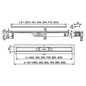 Душевой лоток Azario Stick 80 AZCP11-80 Stick нержавеющая сталь купить в интернет-магазине Sanbest