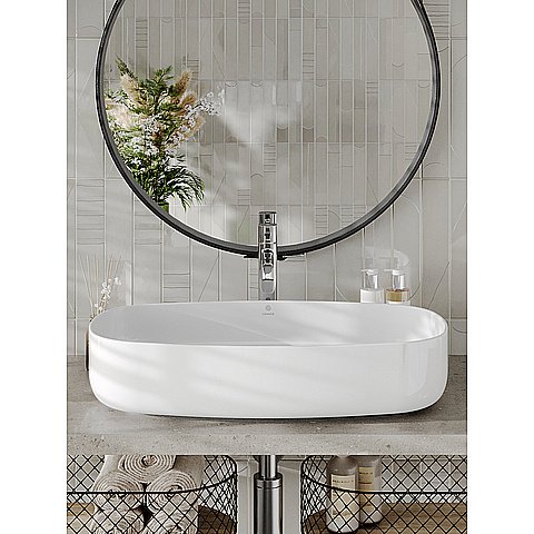 Раковина накладная Orange 68 B07-675W белая купить в интернет-магазине Sanbest