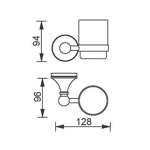 Стакан с держателем Aquanet 5584 купить в интернет-магазине сантехники Sanbest