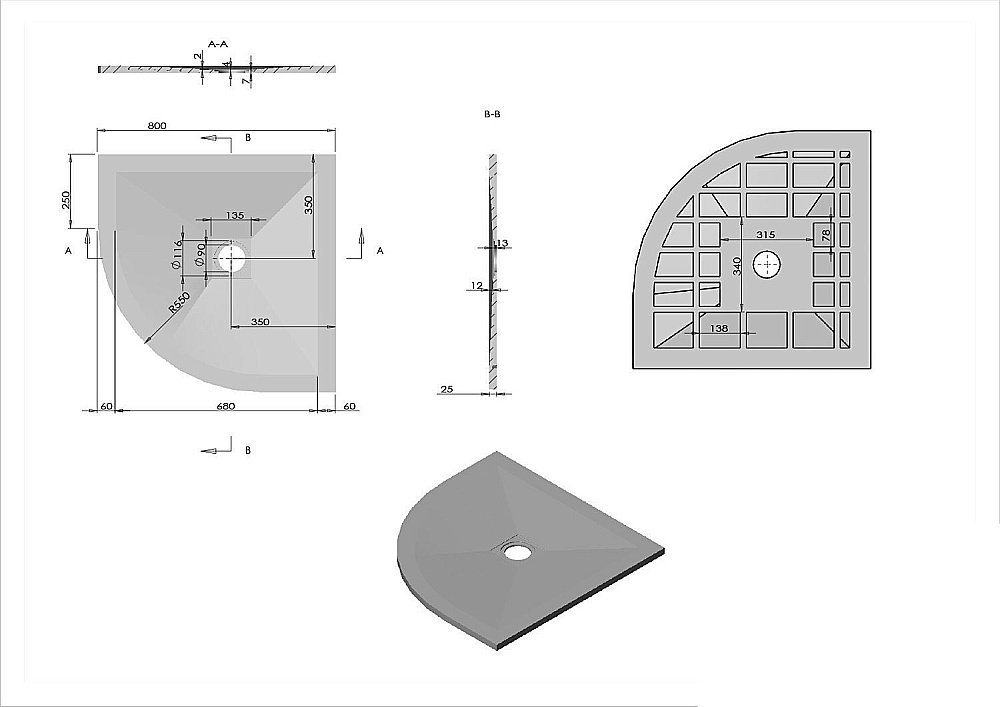 Душевой поддон Vincea VST-4SQ8080W 80х80 белый матовый купить в интернет-магазине Sanbest