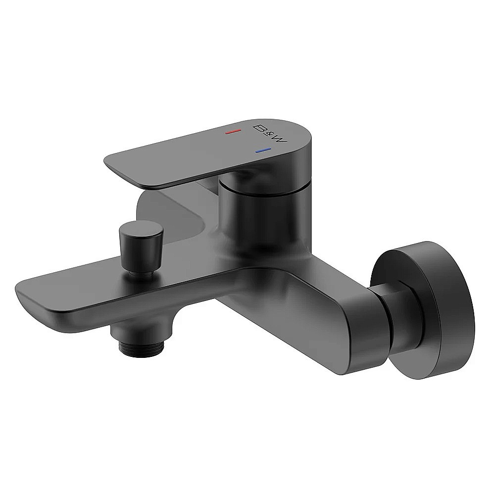 Смеситель для ванны Black&White Universe 8303B черный матовый купить в интернет-магазине сантехники Sanbest