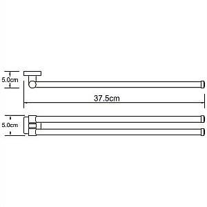 Полотенцедержатель WasserKRAFT Dill K-3931 купить в интернет-магазине сантехники Sanbest