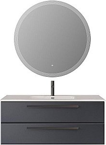 Тумба с раковиной Cezares ECO-CER-N 120 ECO-CER-N-1200-2C-SO-GR-P графит для ванной в интернет-магазине Sanbest