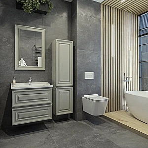 Зеркало Caprigo Ponza 13530-B021 60 серый в ванную от интернет-магазине сантехники Sanbest