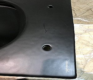 Унитаз подвесной CeramaLux 5171MB черный матовый, безободковый, с крышкой микролифт купить в интернет-магазине Sanbest