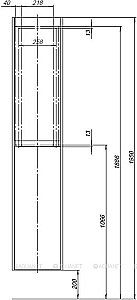 Шкаф-пенал Aquanet Nova Lite 242266 35 белый для ванной в интернет-магазине сантехники Sanbest