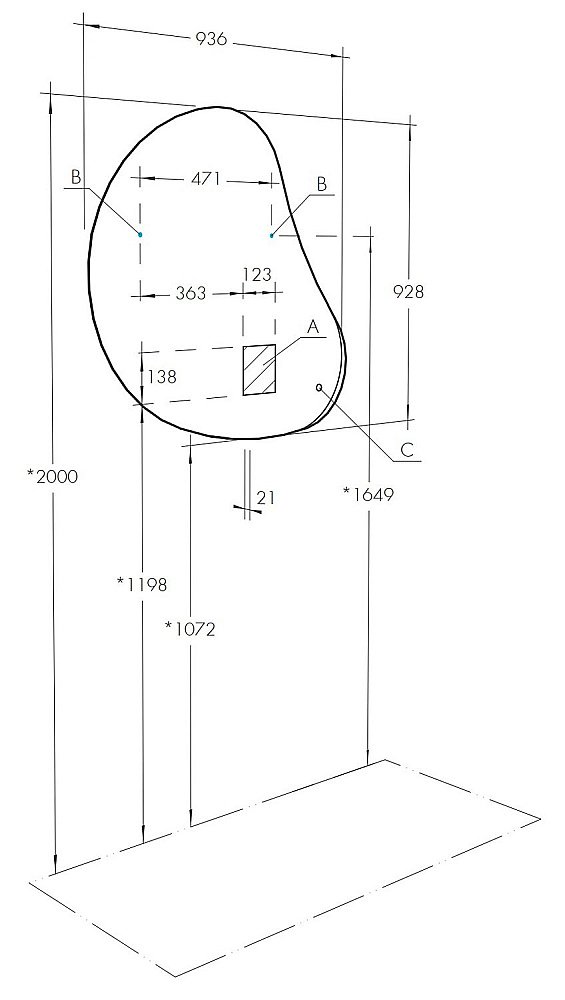 Зеркало Акватон Венто 94 в ванную от интернет-магазине сантехники Sanbest