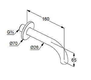 Излив Kludi BOZZ 3850553 белый матовый купить в интернет-магазине сантехники Sanbest