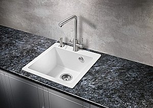 Мойка кухонная Milacio Murcia 46 Cuarzo MC.77032 белая купить в интернет-магазине сантехники Sanbest