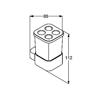 Стакан Kludi E2 4998205 купить в интернет-магазине сантехники Sanbest