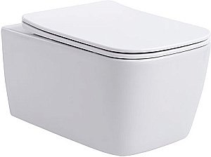 Унитаз подвесной Aquanet Rimless Tavr 2.0 W LX-1907 с крышкой микролифт, безободковый купить в интернет-магазине Sanbest