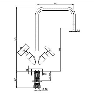 Смеситель для кухни PAINI Lemon 83CR572KM хром купить в интернет-магазине сантехники Sanbest