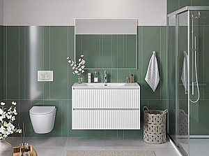 Тумба с раковиной BelBagno UNO-MINI 90 Bianco Opaco для ванной в интернет-магазине Sanbest