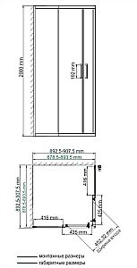 Душевой уголок WasserKRAFT Dill 61S03 90x90 купить в интернет-магазине Sanbest