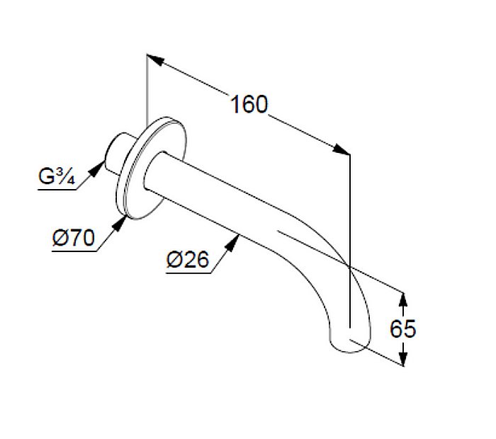Излив Kludi BOZZ 3850553 белый матовый купить в интернет-магазине сантехники Sanbest