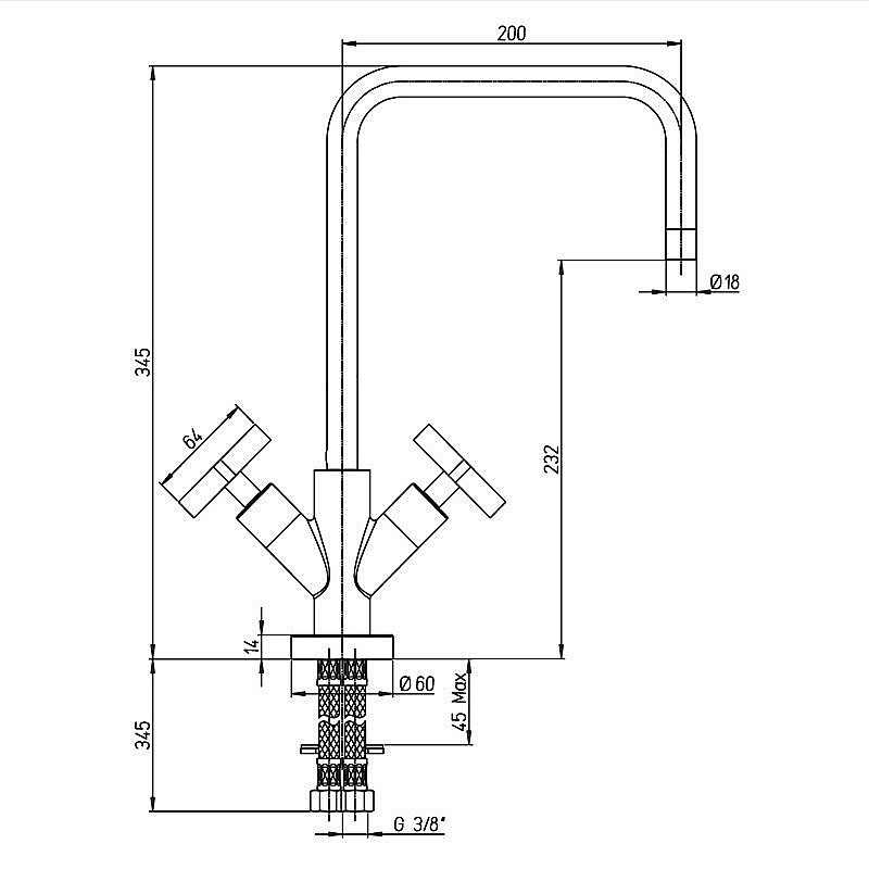 Смеситель для кухни PAINI Lemon 83CR572KM хром купить в интернет-магазине сантехники Sanbest