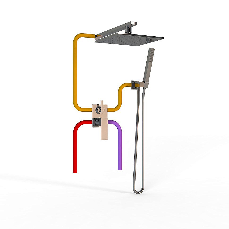 Душевая система PAINI Grazia 21CRSET26911SH хром купить в интернет-магазине сантехники Sanbest