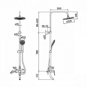 Душевая система IDDIS Male MALSB3Fi06 купить в интернет-магазине сантехники Sanbest