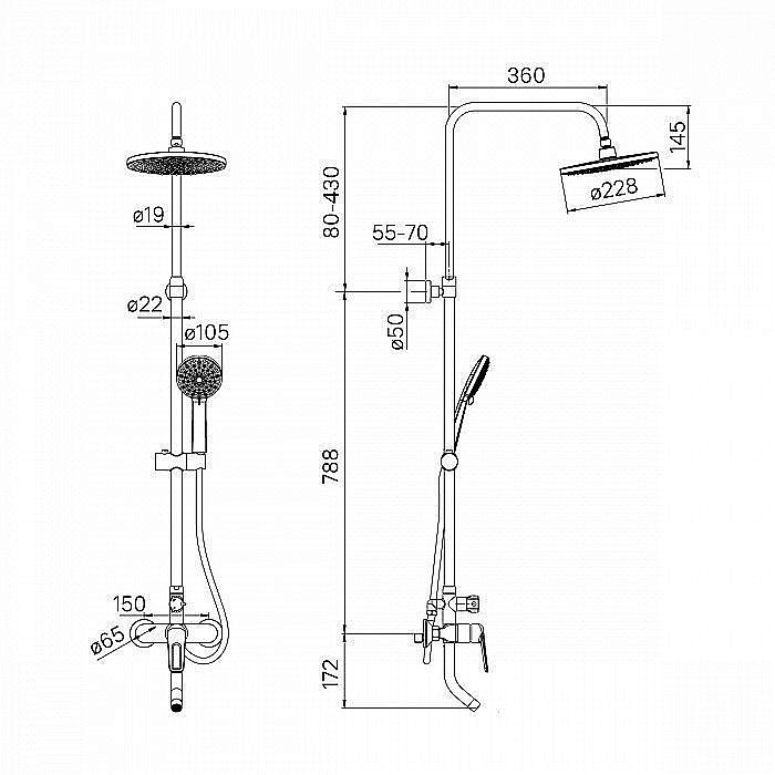Душевая система IDDIS Male MALSB3Fi06 купить в интернет-магазине сантехники Sanbest