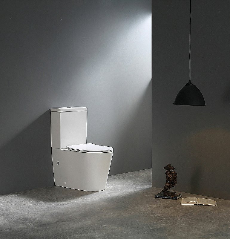 Унитаз-компакт SantiLine SL-5026  безободковый, слив торнадо, с бачком, с крышкой микролифт,белый купить в интернет-магазине Sanbest