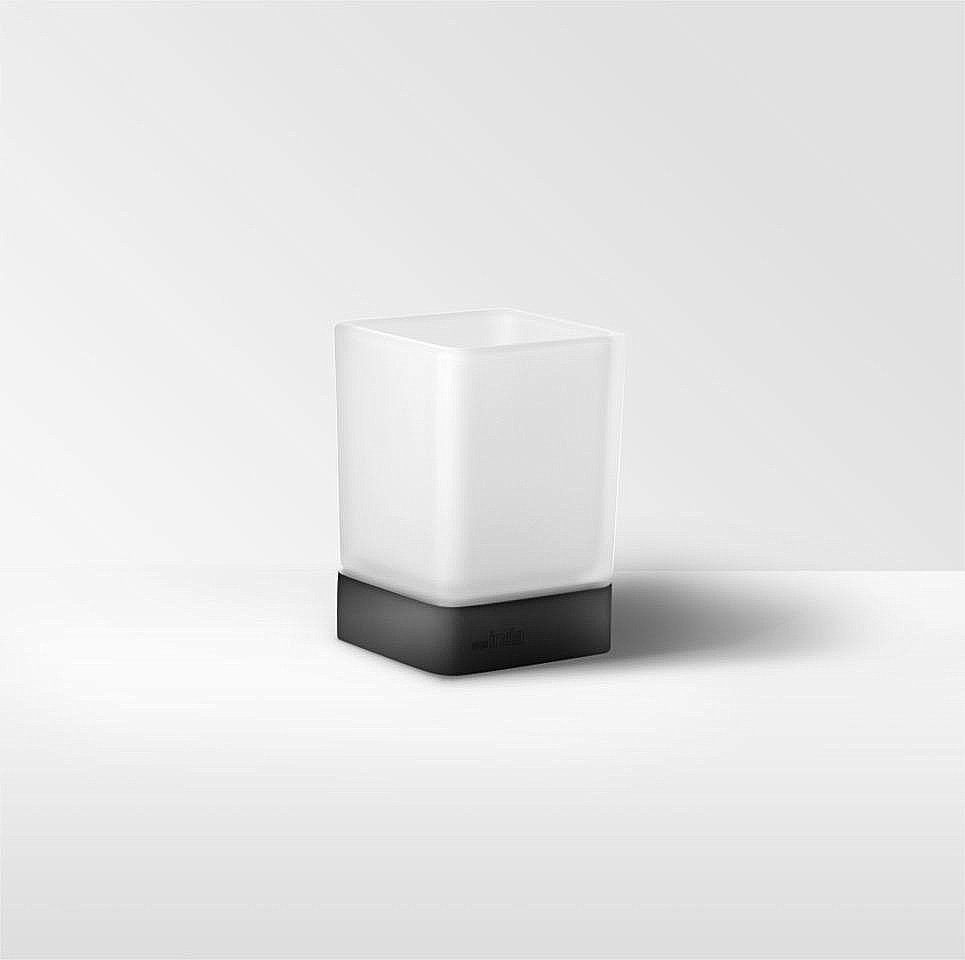 Стакан Inda Lea A1810ZNE21 черный матовый купить в интернет-магазине сантехники Sanbest