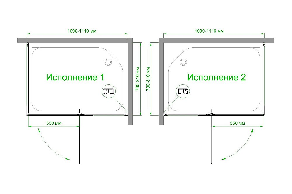 Душевой уголок Royal Bath HPVD RB8110HPVD-C-BL 110х80 матовое стекло/черный профиль купить в интернет-магазине Sanbest