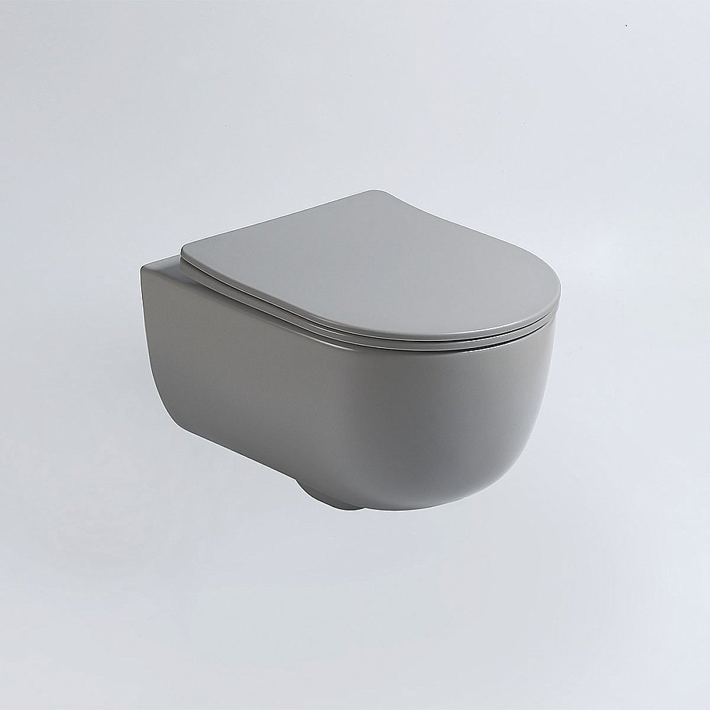 Унитаз Vincea Evo VT1-34SMG безободковый, с крышкой микролифт, серый матовый купить в интернет-магазине Sanbest