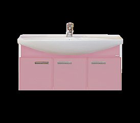 Тумба для раковины подвесная Misty Джулия 105 розовая купить в интернет-магазине сантехники Sanbest