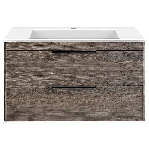 Тумба с раковиной Vincea Chiara 2D 800 R.Oak для ванной в интернет-магазине Sanbest