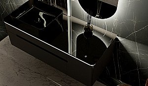 Тумба с раковиной Jorno Shine 120 антрацит для ванной в интернет-магазине Sanbest