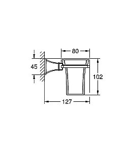 Стакан с держателем Grohe Grandera 40626IG0 хром/золото купить в интернет-магазине сантехники Sanbest