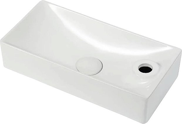 Раковина SantiLine 43,5 SL-2023L-R белая купить в интернет-магазине Sanbest