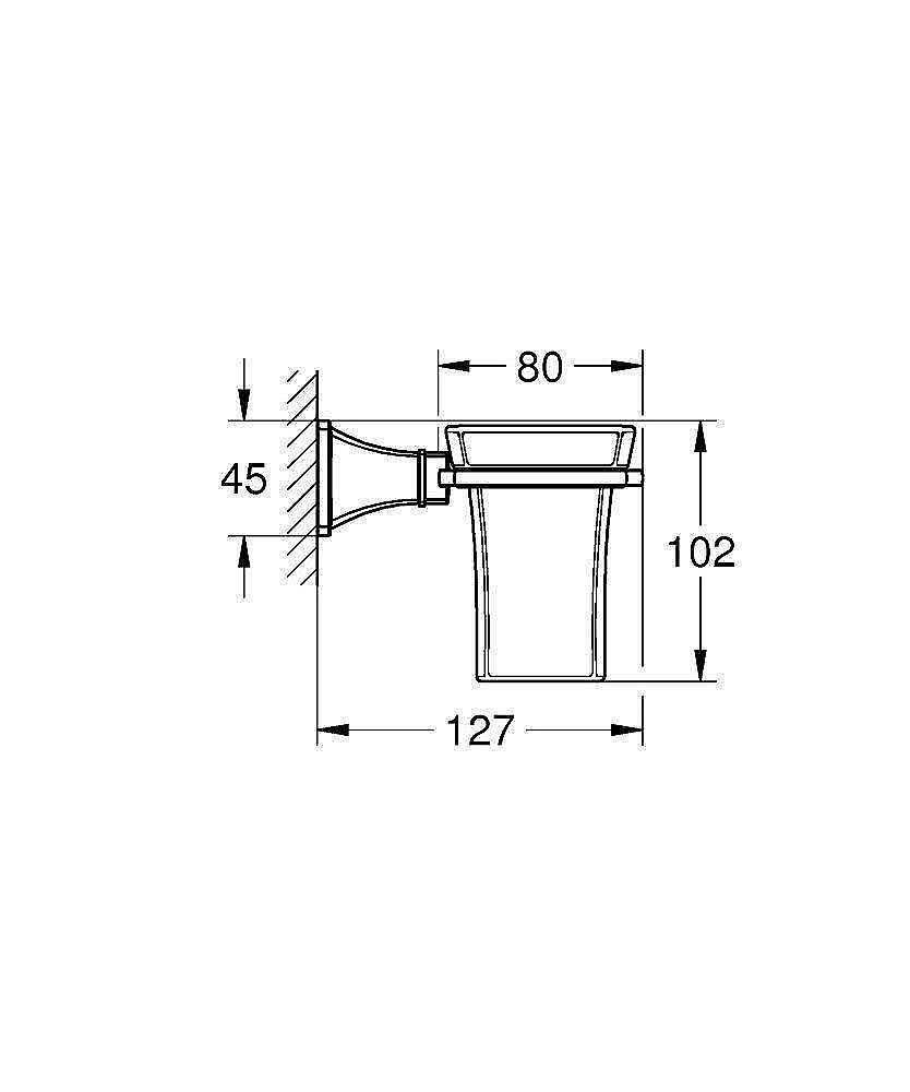 Стакан с держателем Grohe Grandera 40626IG0 хром/золото купить в интернет-магазине сантехники Sanbest