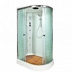 Душевая кабина Deto ЕМ1512 с гидромассажем и пультом левая купить в интернет-магазине сантехники Sanbest