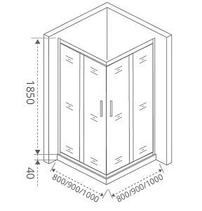 Душевой уголок Good door LATTE CR 100x100 прозрачный купить в интернет-магазине Sanbest