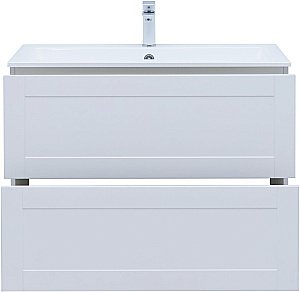 Тумба с раковиной Aquanet Терра 90 белый матовый для ванной в интернет-магазине Sanbest