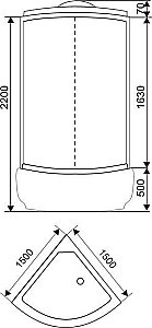 Душевая кабина ARCUS AS-116 купить в интернет-магазине Sanbest