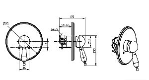 Смеситель для душа Boheme Provance Ripresa 365 купить в интернет-магазине сантехники Sanbest