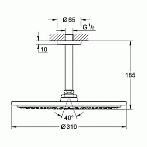 Верхний душ Grohe Rainshower Cosmopolitan 26067000 купить в интернет-магазине сантехники Sanbest