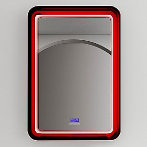 Зеркало с подсветкой Abber KRISTALL AT6701Rubin 55x80 красное в ванную от интернет-магазине сантехники Sanbest