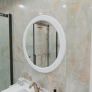 Зеркало Caprigo Valletta 35330-112.000.00.05 80 белое в ванную от интернет-магазине сантехники Sanbest