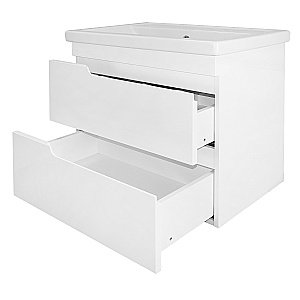 Тумба с раковиной подвесная Loranto KANTRI CS00097251 70/2 раковина Фостер 70, белый глянец для ванной в интернет-магазине Sanbest