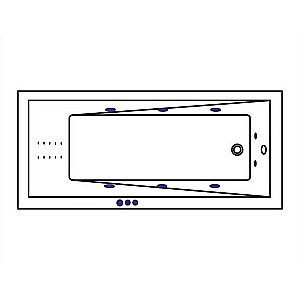 Гидромассажная ванна WhiteCross Wave Slim 160x80 SMART NANO хром купить в интернет-магазине Sanbest