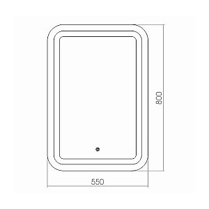 Зеркало Azario Мальта 55х80 с подогревом в ванную от интернет-магазине сантехники Sanbest