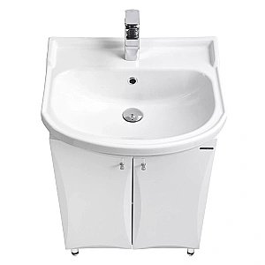 Тумба с раковиной Акватон Джимми 57 У белая для ванной в интернет-магазине Sanbest