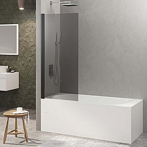 Шторка для ванны Berges RIVER S Black 900 065017 тонированное стекло купить в интернет-магазине Sanbest
