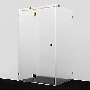 Душевой уголок WasserKRAFT Ems 76H 120х100 профиль золото глянцевое/стекло матовое купить в интернет-магазине Sanbest