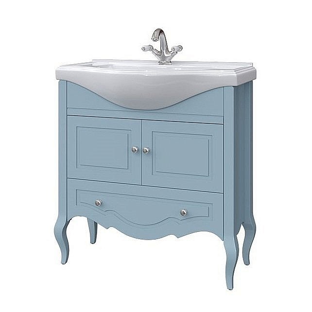 Тумба с раковиной Caprigo Verona 33523 80 синяя для ванной в интернет-магазине Sanbest